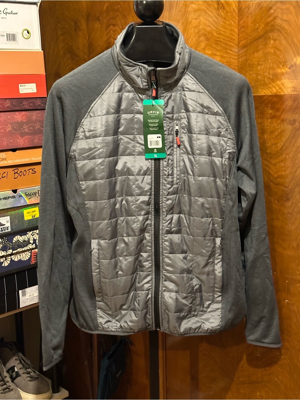 Orvis Full-Zip Grey Quilted Jacket